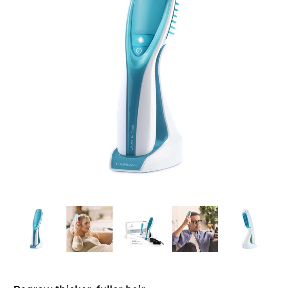 Ergonomic Blue and White Hair Care Tool with Cordless Design